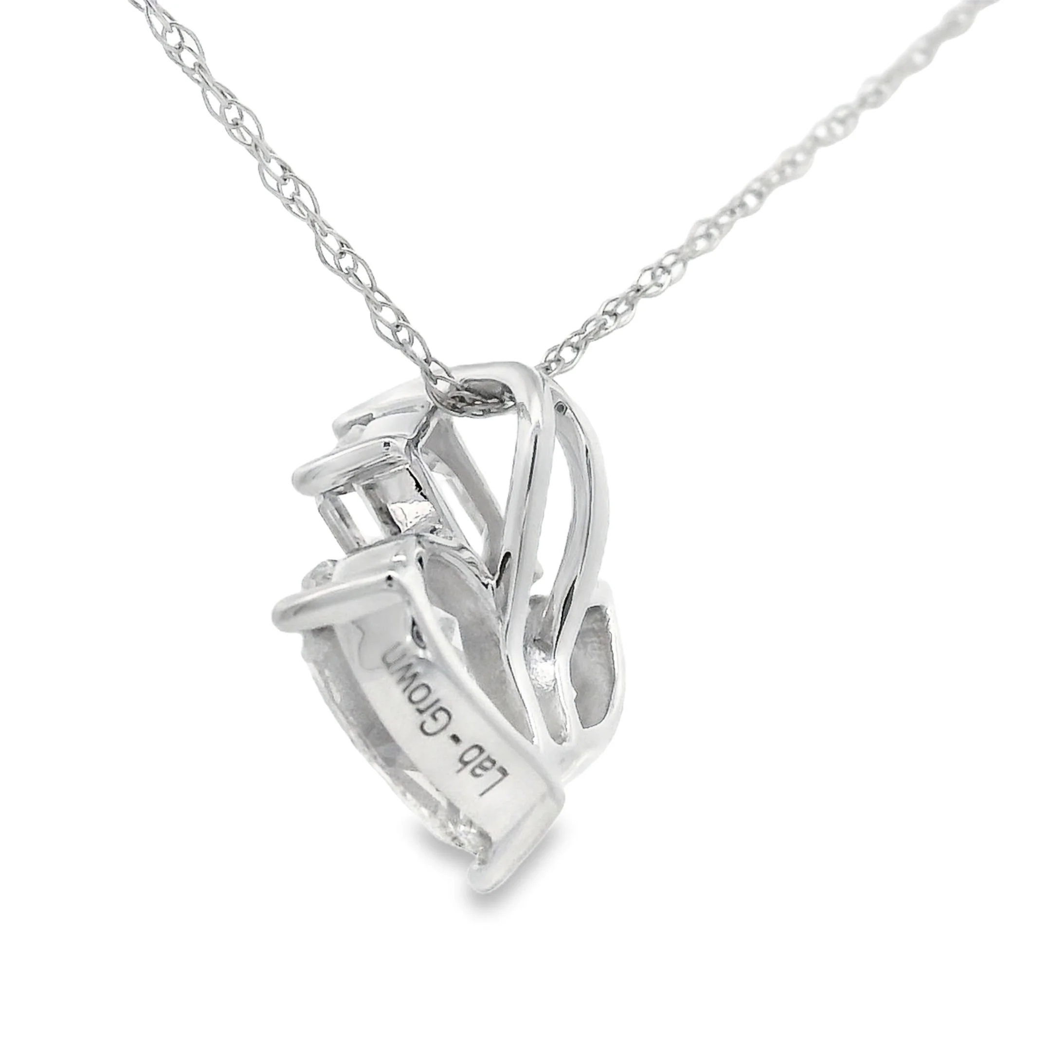 Lab Grown Diamond Fashion Pendants 14KT White Gold - Image 2