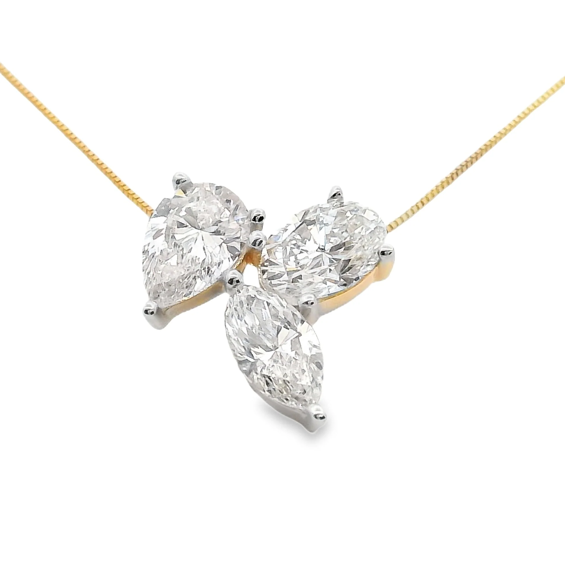 Lab Grown Diamond Fashion Pendants 14KT Yellow Gold