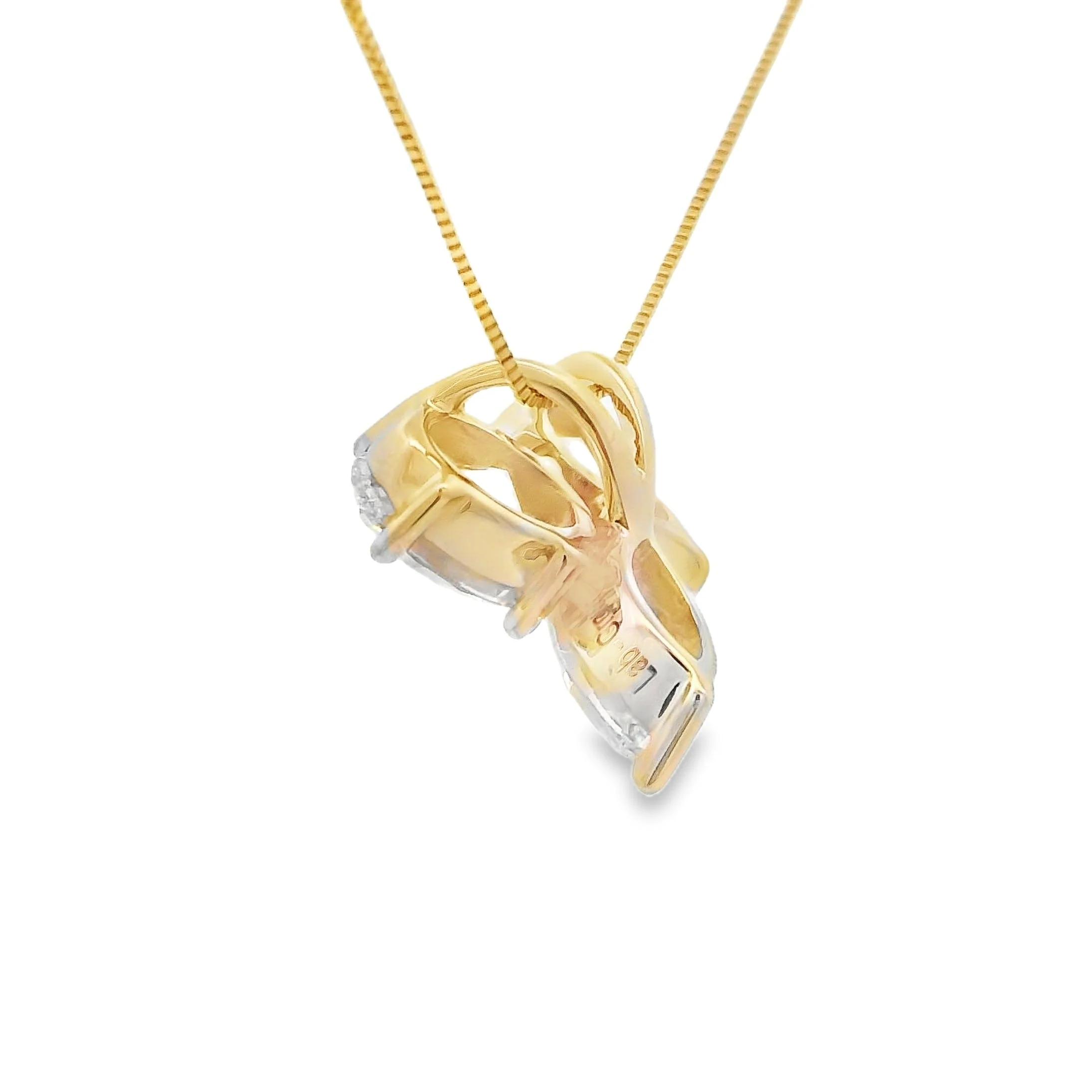Lab Grown Diamond Fashion Pendants 14KT Yellow Gold - Image 2