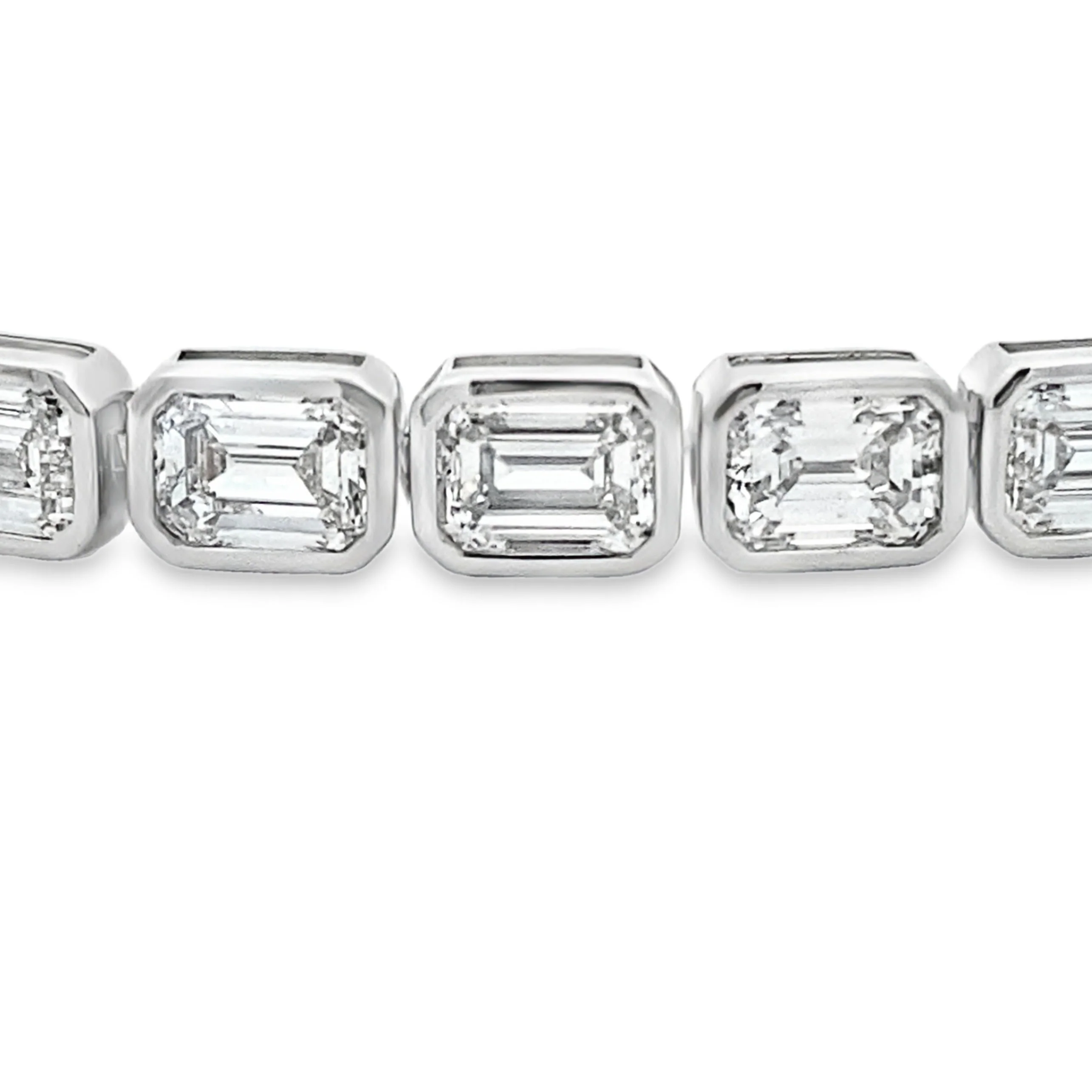 Lab Grown Diamond Tennis Bracelet 14KT White Gold - Image 2