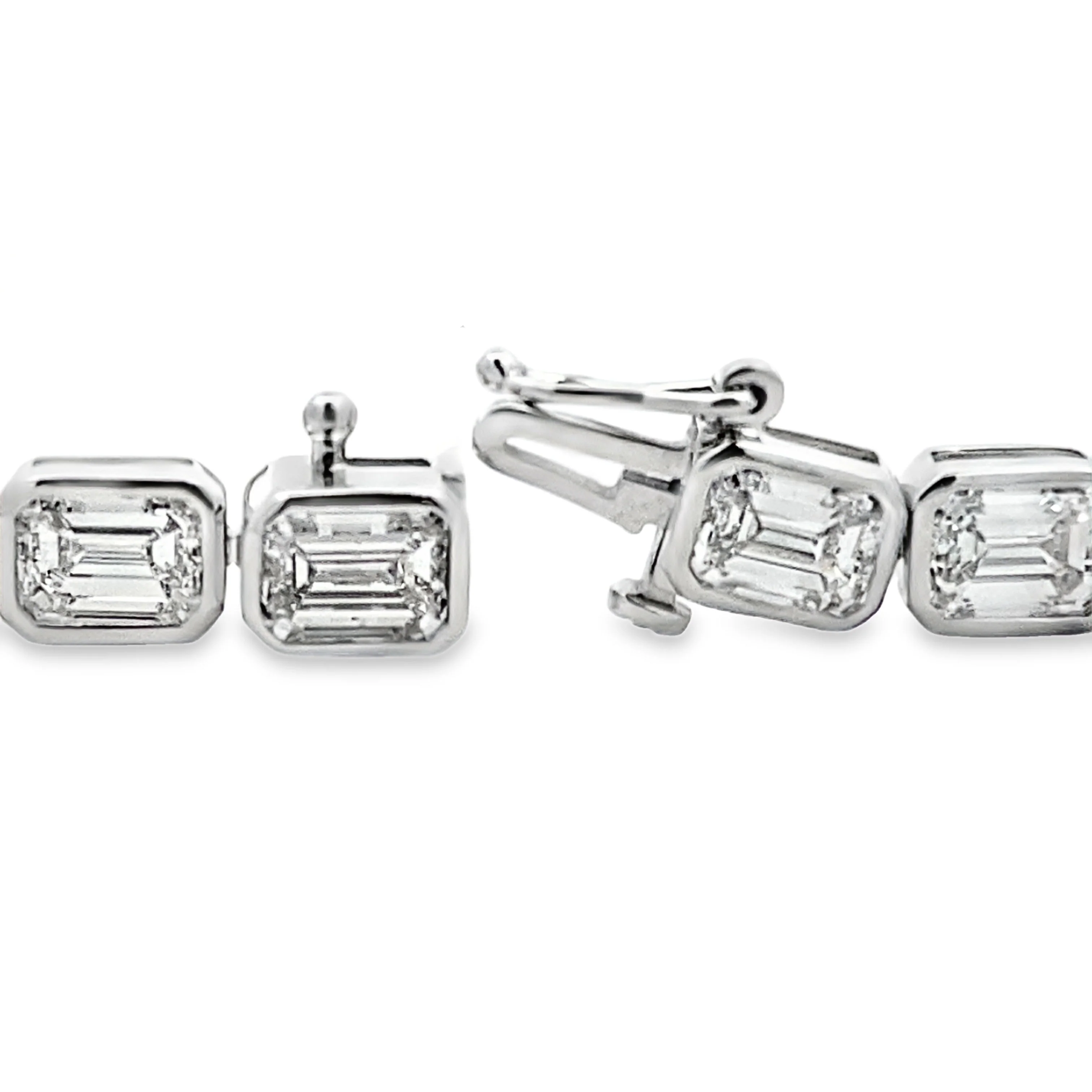 Lab Grown Diamond Tennis Bracelet 14KT White Gold - Image 3