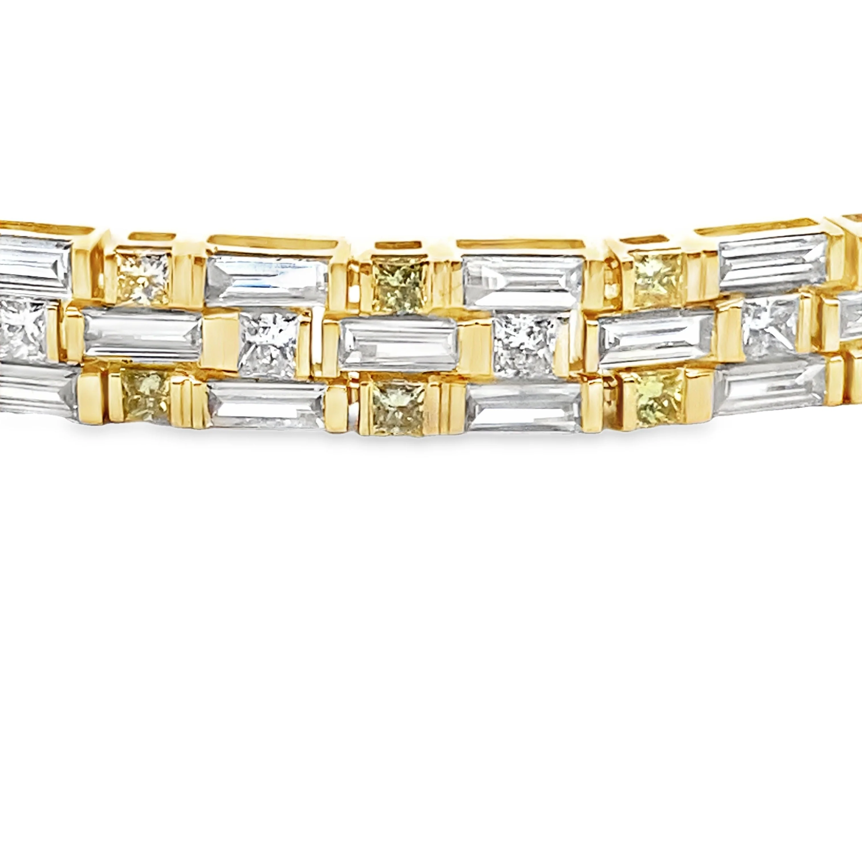 Lab Grown Diamond Tennis Bracelet 14KT Yellow Gold - Image 2