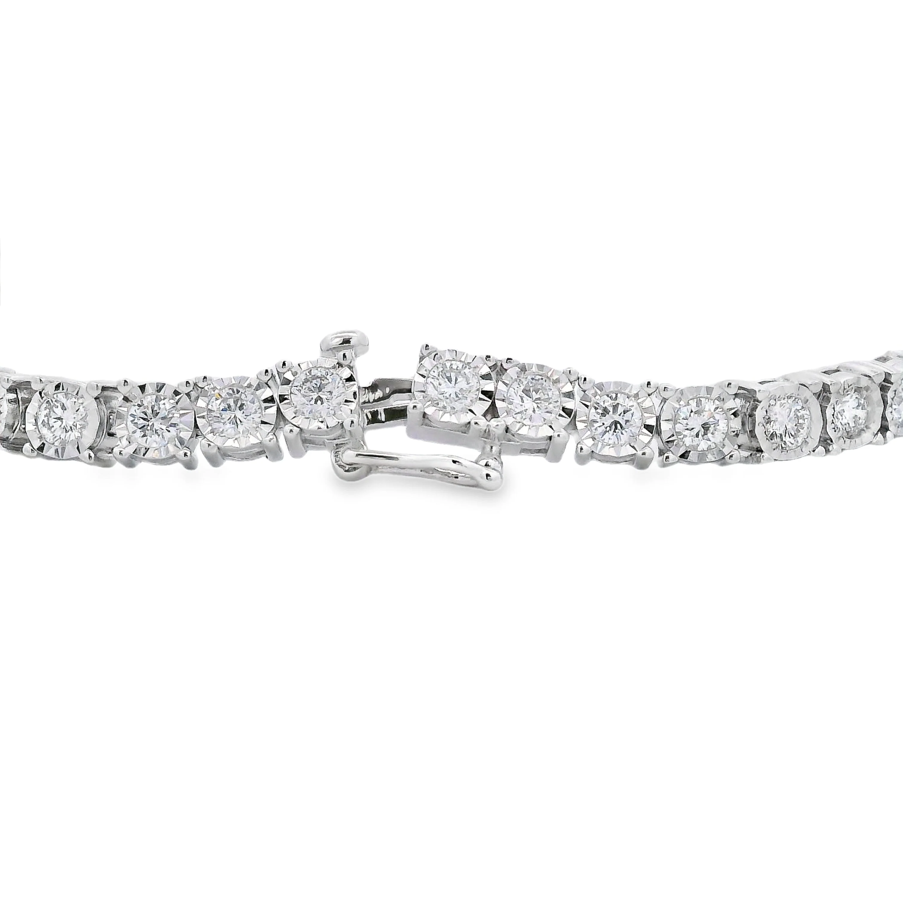 Lab Grown Diamond Tennis Bracelet Sterling Silver - Image 3