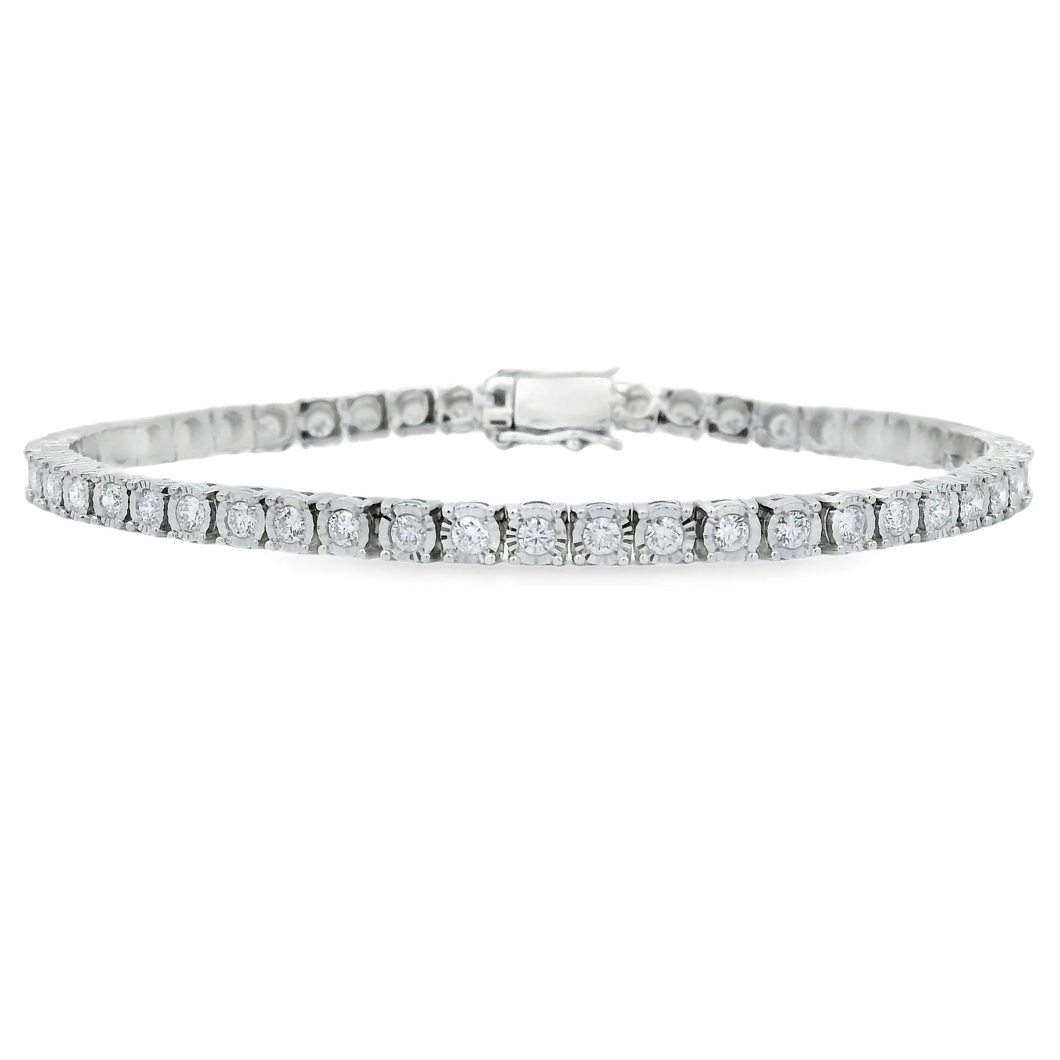 Lab Grown Diamond Tennis Bracelet Sterling Silver
