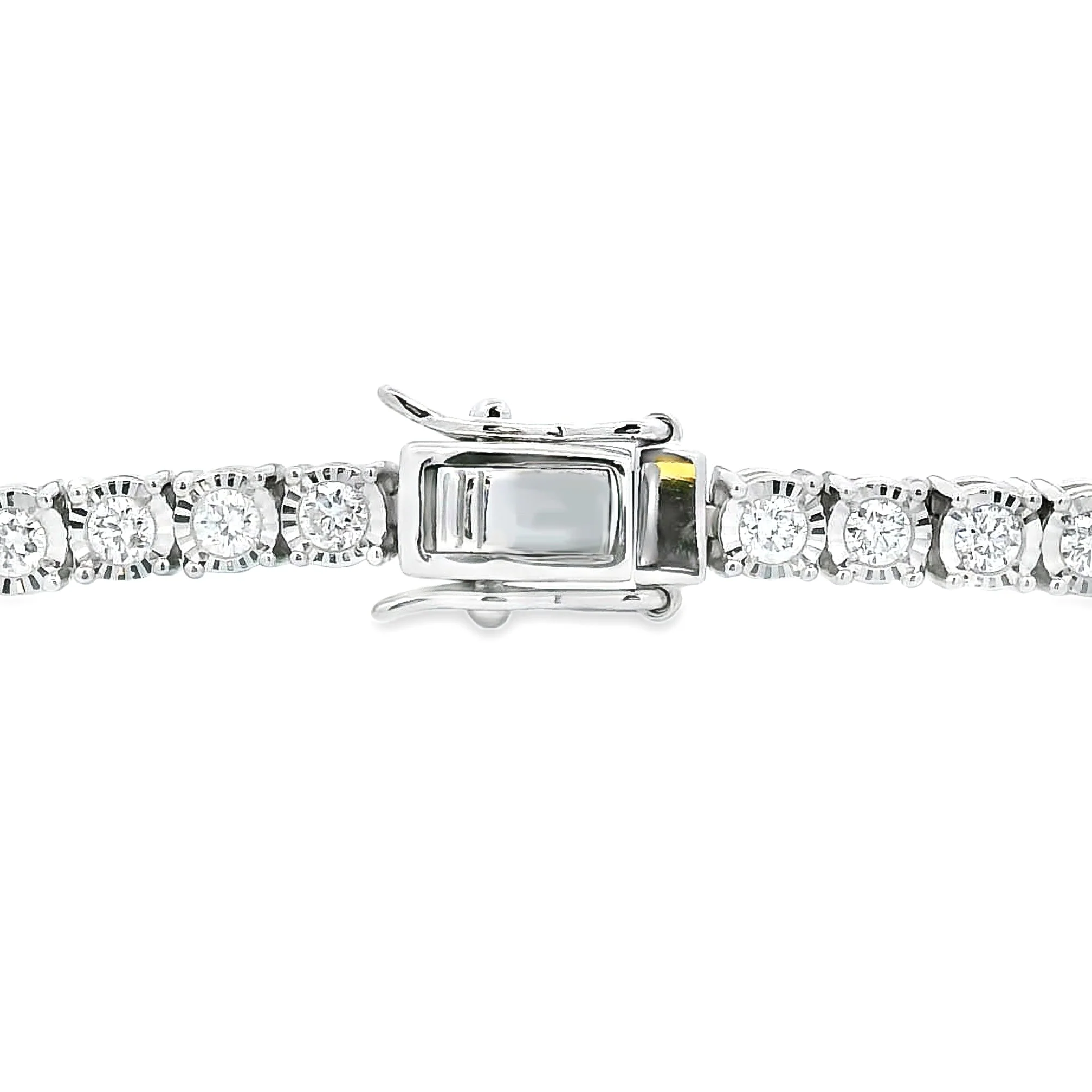 Lab Grown Diamond Tennis Bracelet Sterling Silver - Image 2