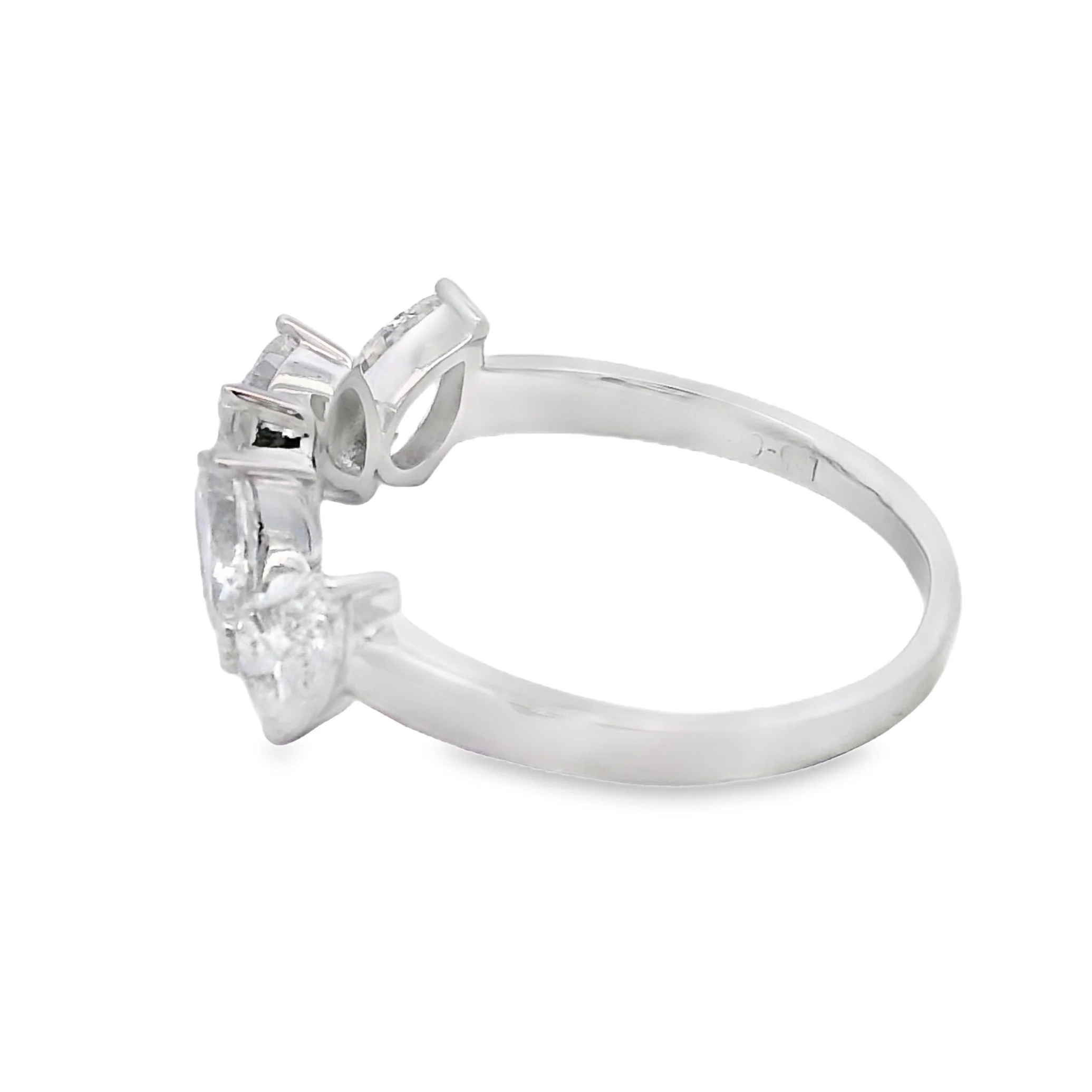 Lab Grown Diamond Wedding Band Ring 10KT White Gold - Image 2