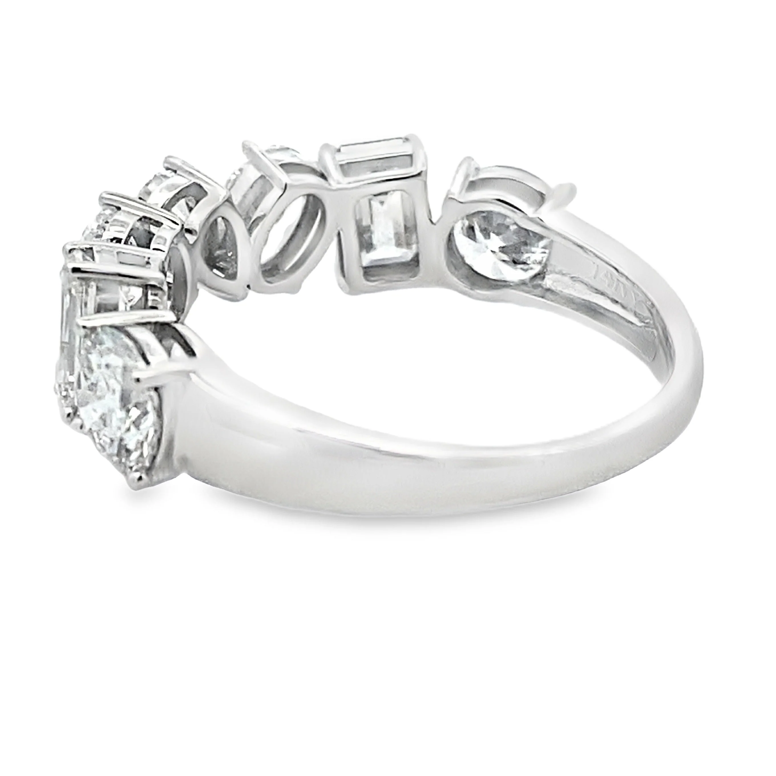 Lab Grown Diamond Wedding Band Ring 14KT White Gold - Image 2