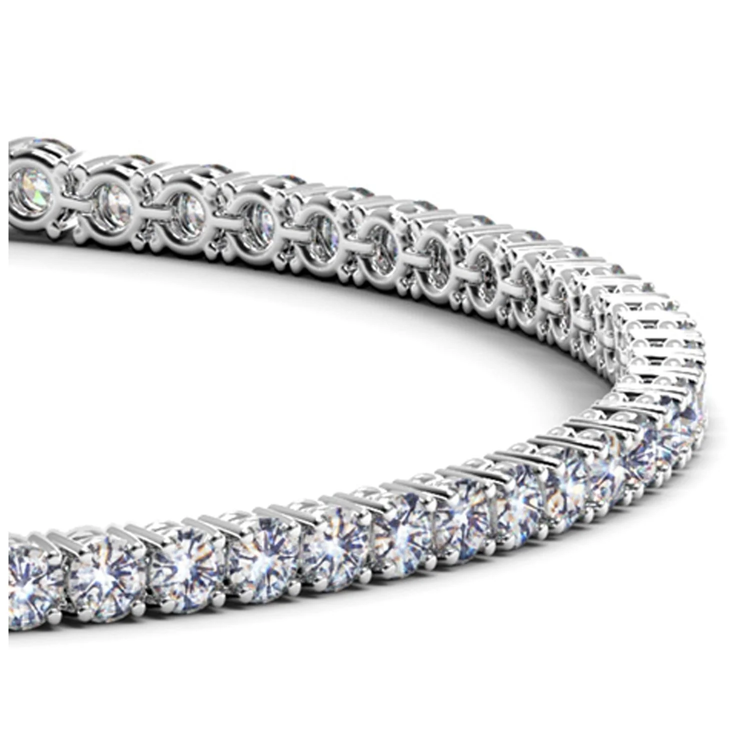 Lab Grown Round Diamond Tennis Bracelet in 14k White Gold (3 cctw F/G VS2/SI1) - Image 2
