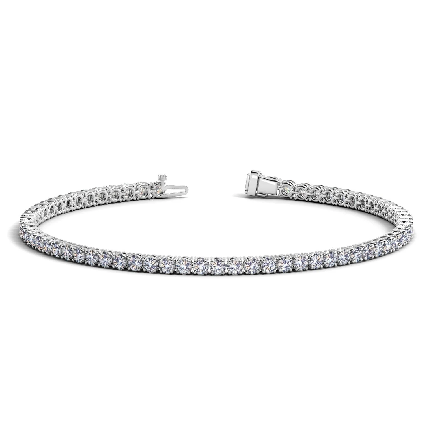 Lab Grown Round Diamond Tennis Bracelet in 14k White Gold (3 cctw F/G VS2/SI1) - Image 4