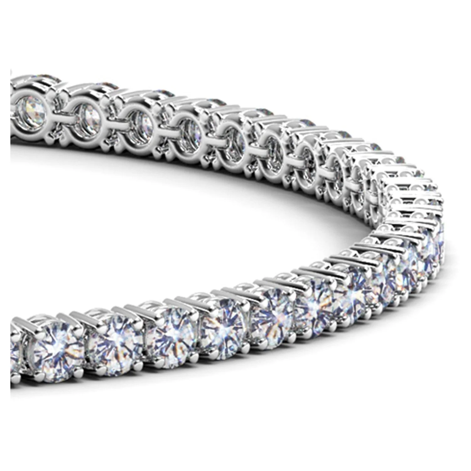 Lab Grown Round Diamond Tennis Bracelet in 14k White Gold (5 cctw F/G VS2/SI1) - Image 2