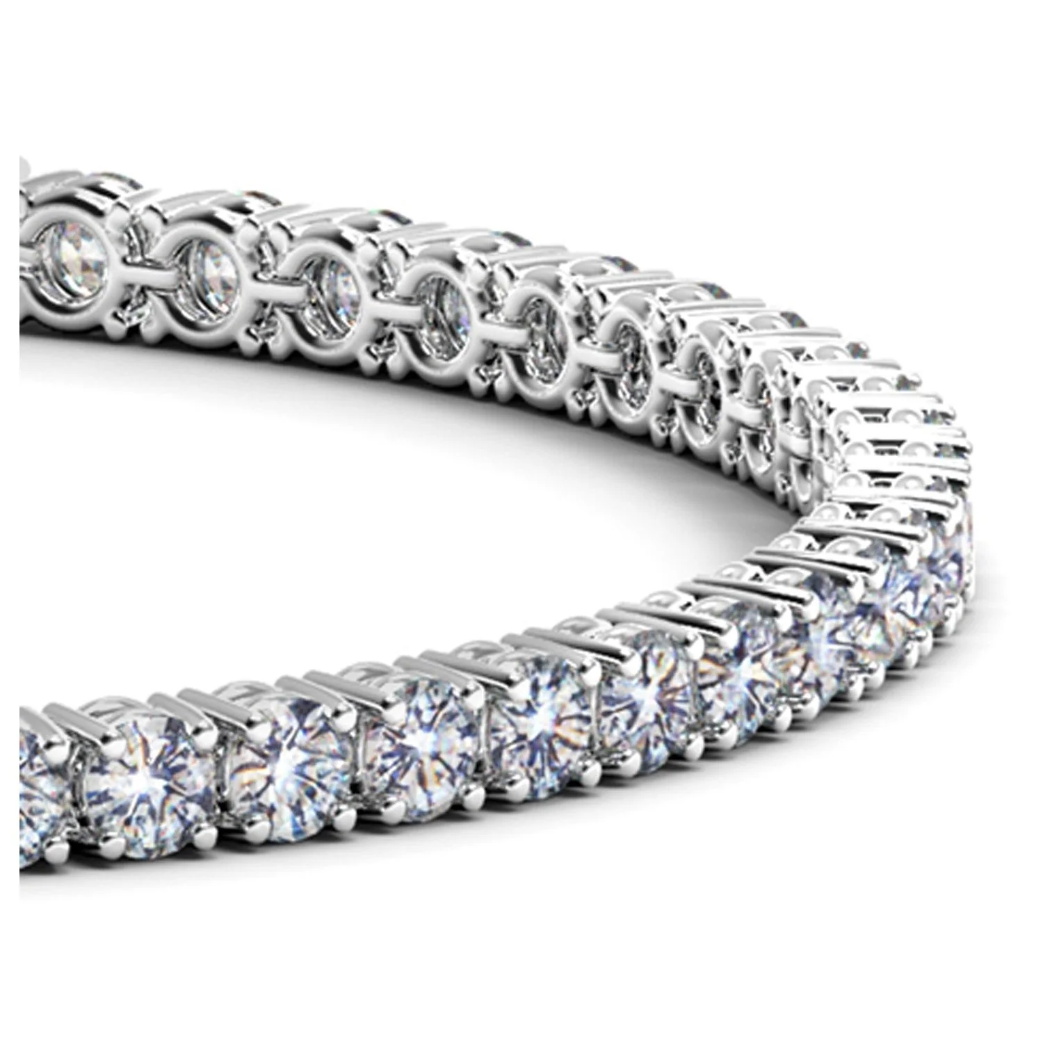 Lab Grown Round Diamond Tennis Bracelet in 14k White Gold (6 cctw F/G VS2/SI1) - Image 2