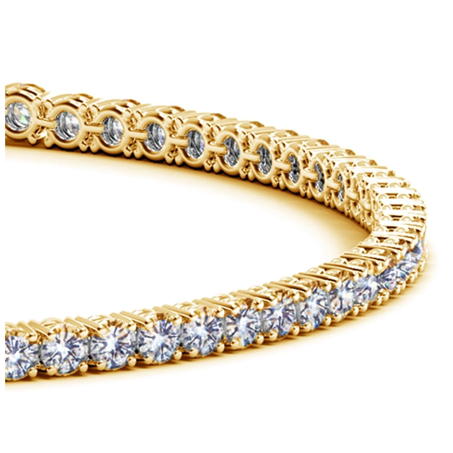 Lab Grown Round Diamond Tennis Bracelet in 14k Yellow Gold (3 cctw F/G VS2/SI1) - Image 2