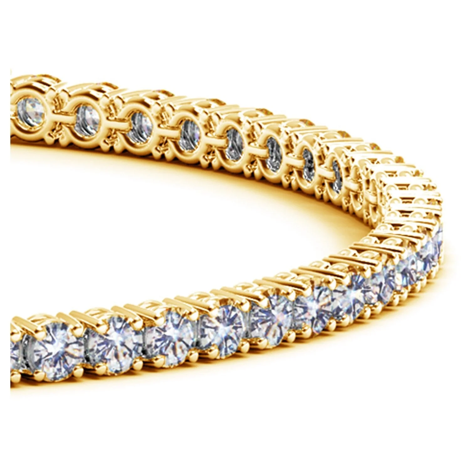 Lab Grown Round Diamond Tennis Bracelet in 14k Yellow Gold (5 cctw F/G VS2/SI1) - Image 5