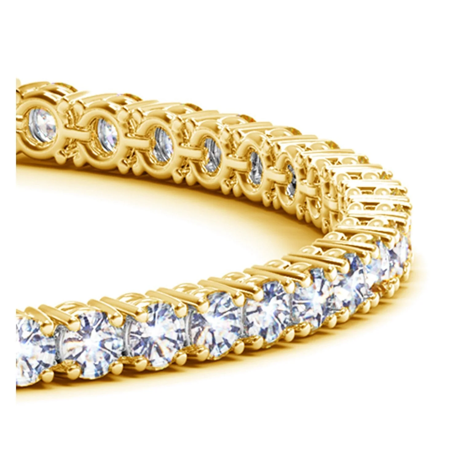 Lab Grown Round Diamond Tennis Bracelet in 14k Yellow Gold (8 cctw F/G VS2/SI1) - Image 2