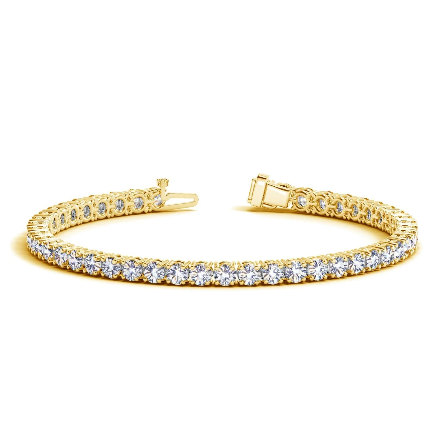 Lab Grown Round Diamond Tennis Bracelet in 14k Yellow Gold (8 cctw F/G VS2/SI1) - Image 4