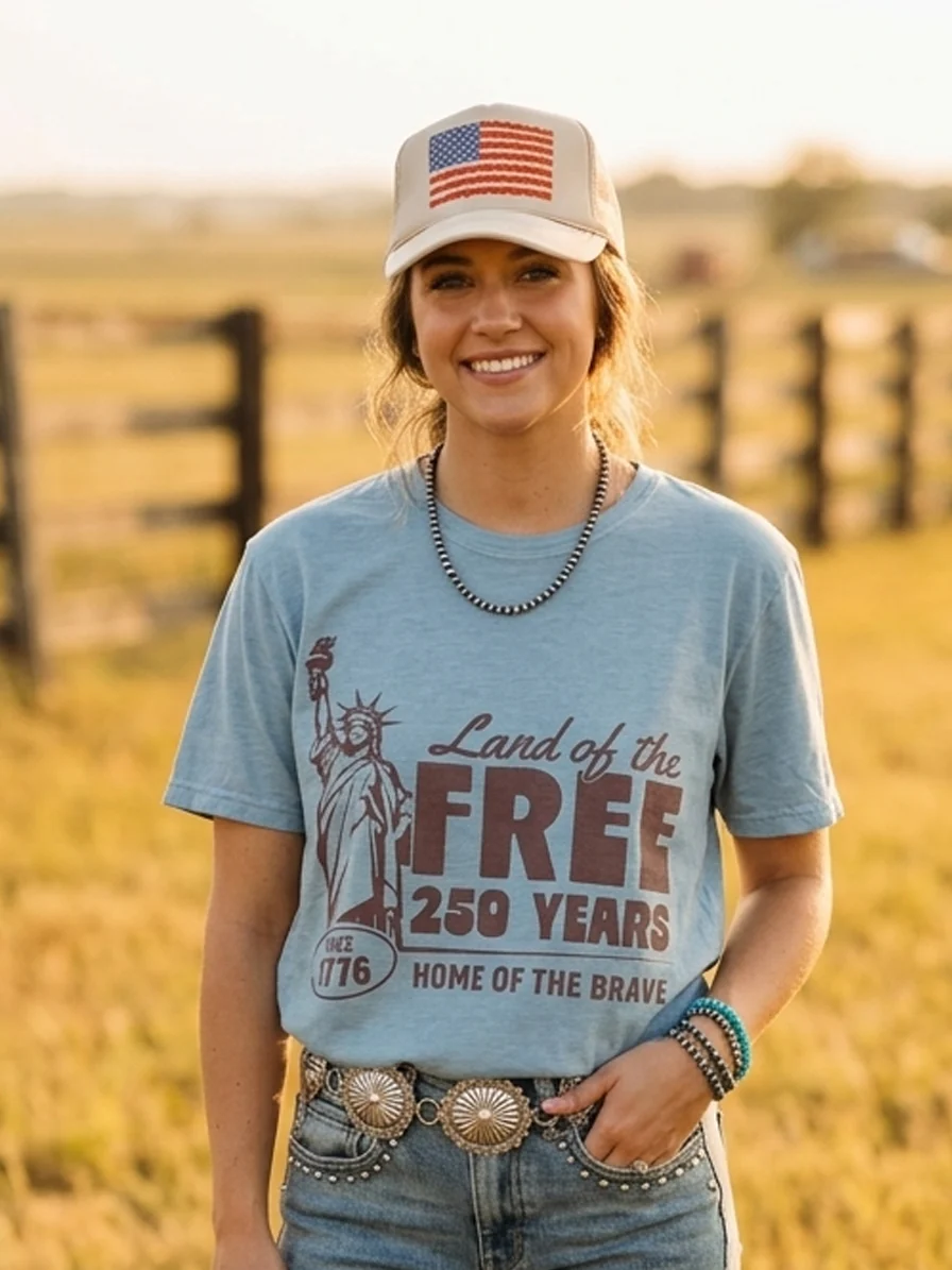 Land of the Free 250 Years Graphic Tee - Image 5