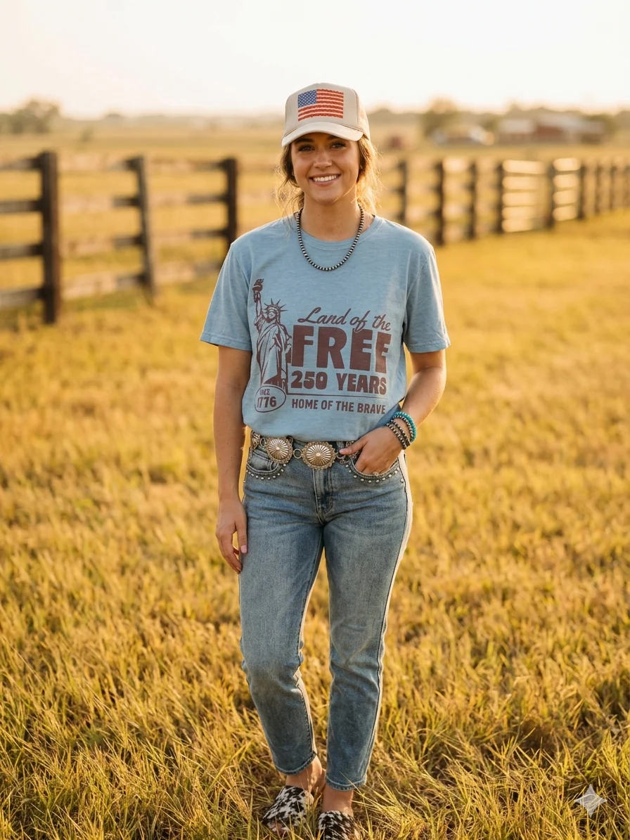 Land of the Free 250 Years Graphic Tee - Image 6