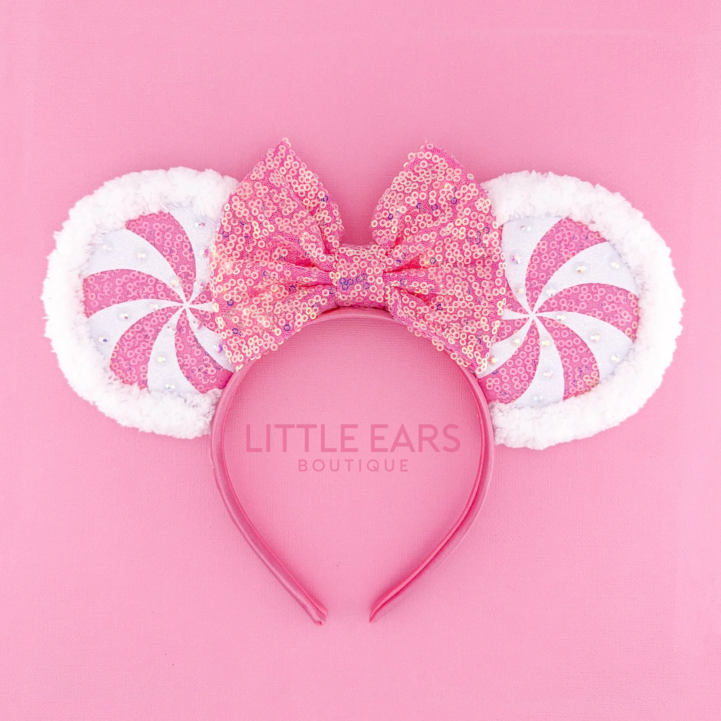 Light Up Pink Candycane Mickey Ears - Image 2