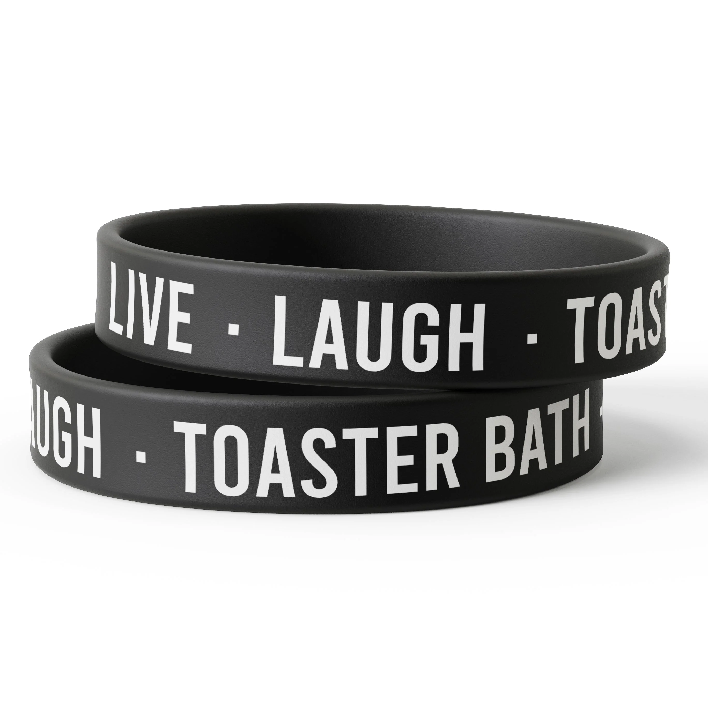 Live Laugh Toaster Bath Silicone Wristband - Image 2