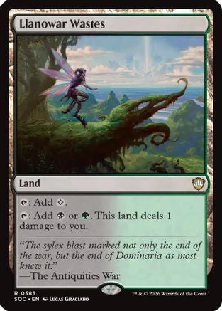 Llanowar Wastes (SOC-383) - Commander: Secrets of Strixhaven