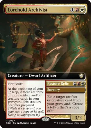 Lorehold Archivist (Extended Art) (SOC-097) - Commander: Secrets of Strixhaven