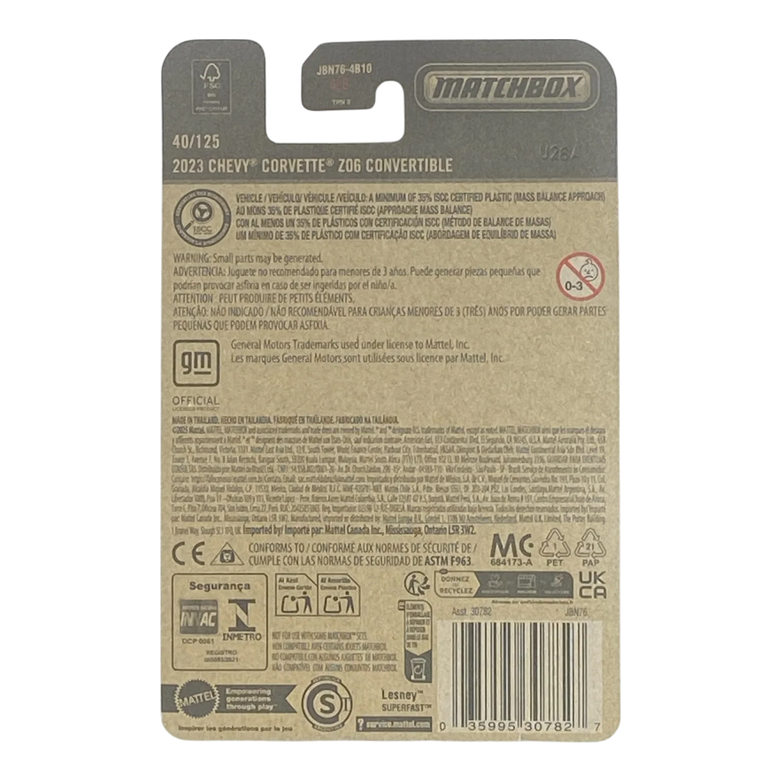 Matchbox 2023 Chevy Corvette Z06 Convertible - 2025 Matchbox Series 40/125 - Image 2