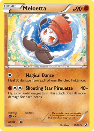 Meloetta 086/113 - Legendary Treasures Reverse Holofoil