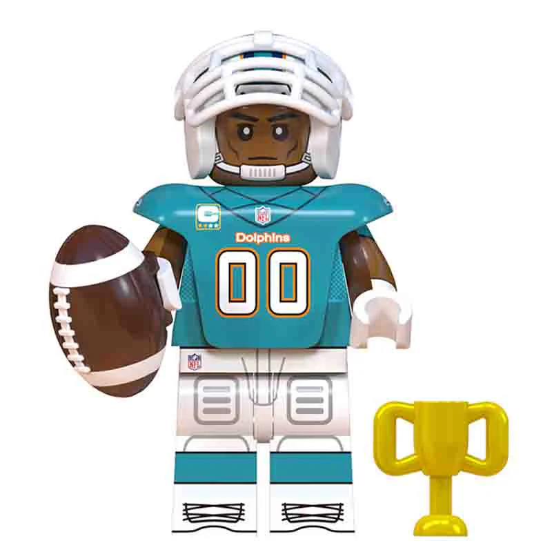 Miami Dolphins NFL Football Teams Lego Minifigures Custom Toys