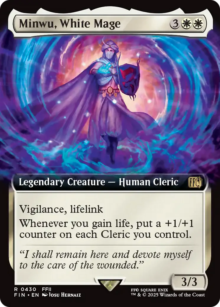 Minwu, White Mage (FIN-430) - FINAL FANTASY: (Extended Art) Foil