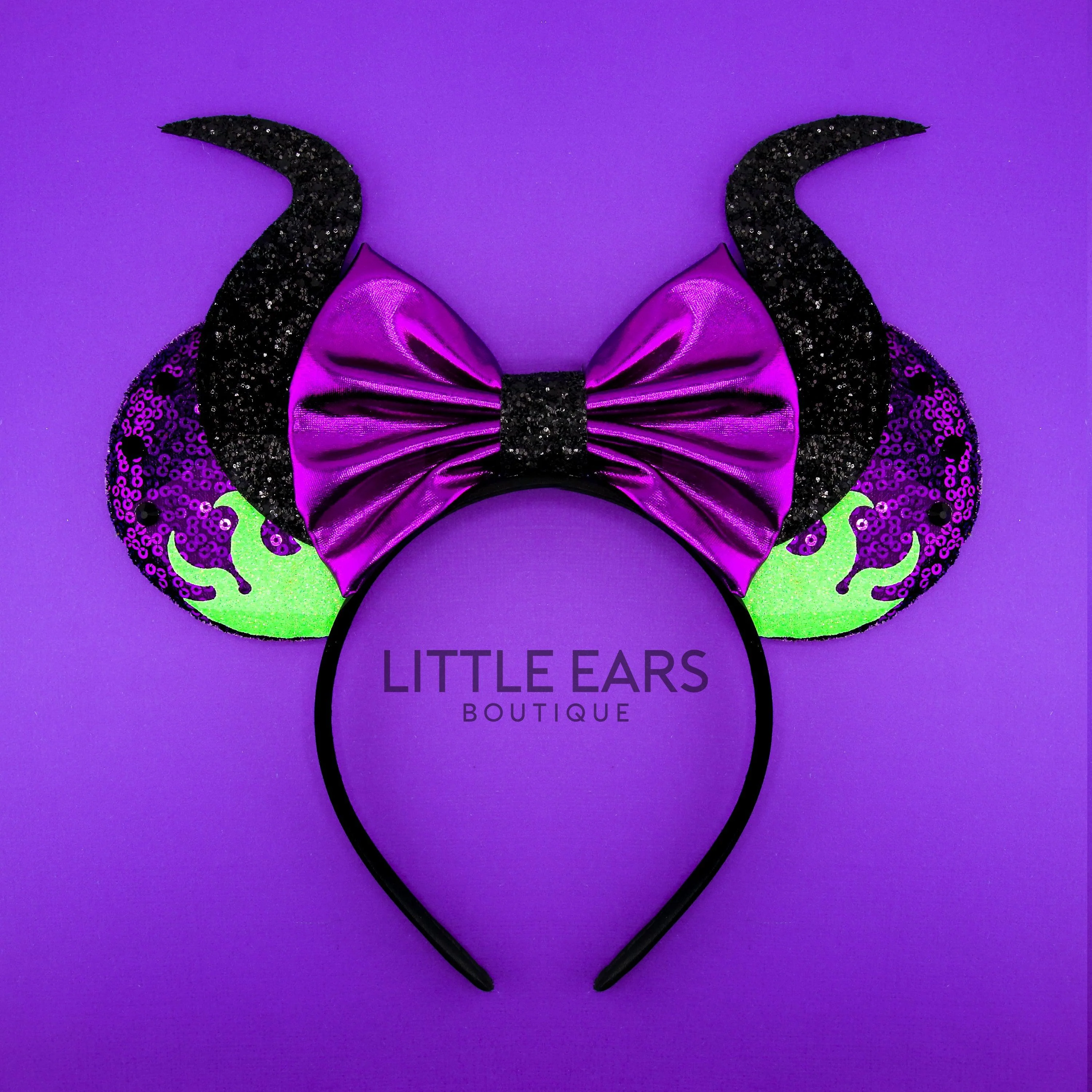 Mistress of All Evil Glitter Mickey Ears