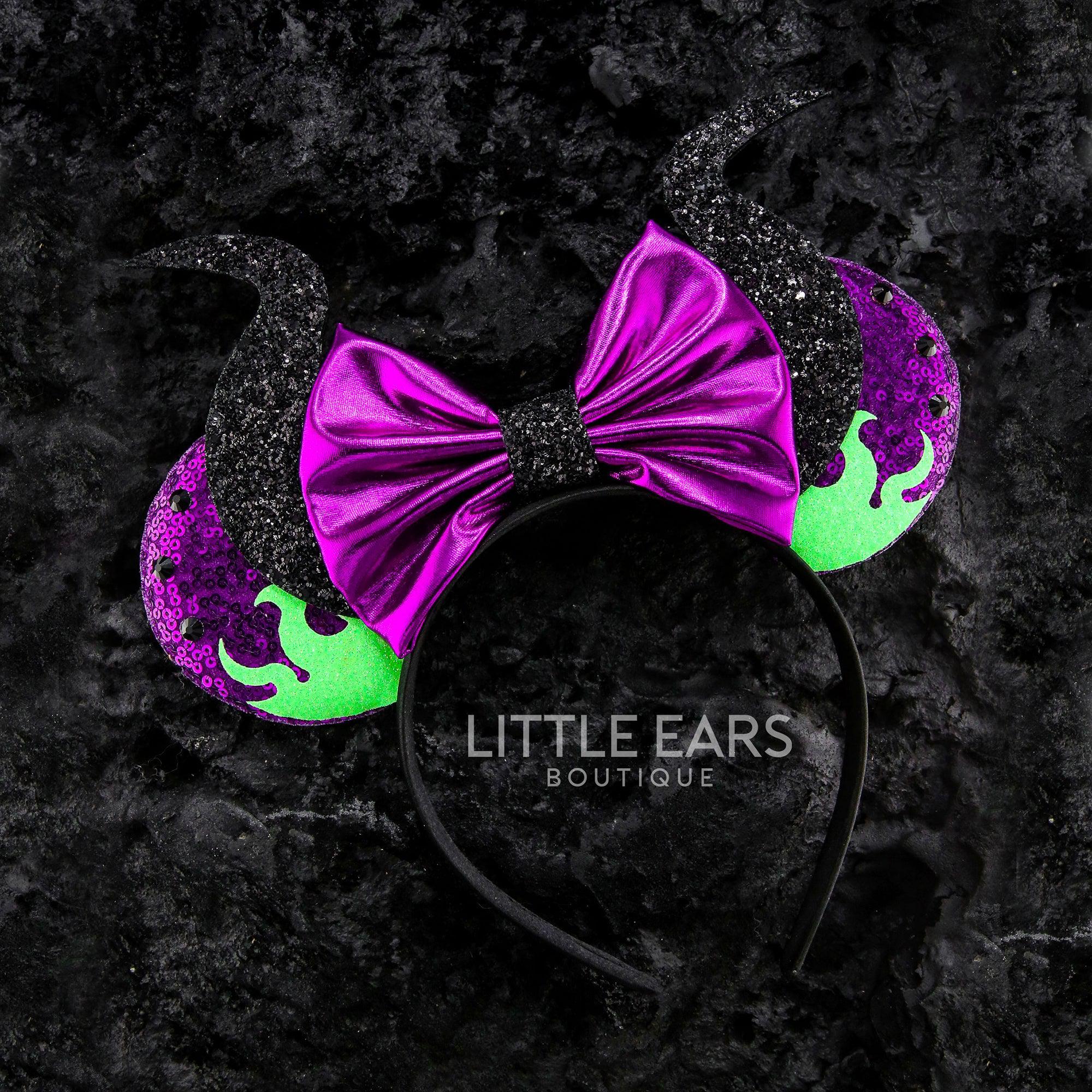 Mistress of All Evil Glitter Mickey Ears - Image 3