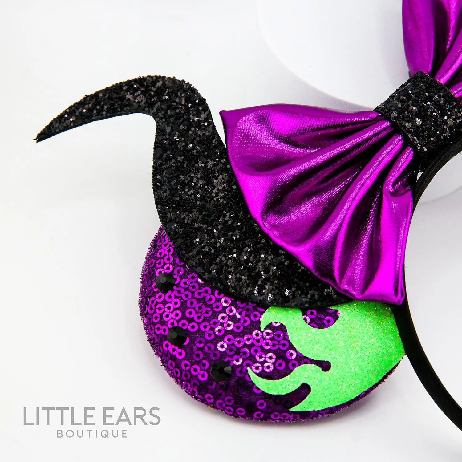 Mistress of All Evil Glitter Mickey Ears - Image 5