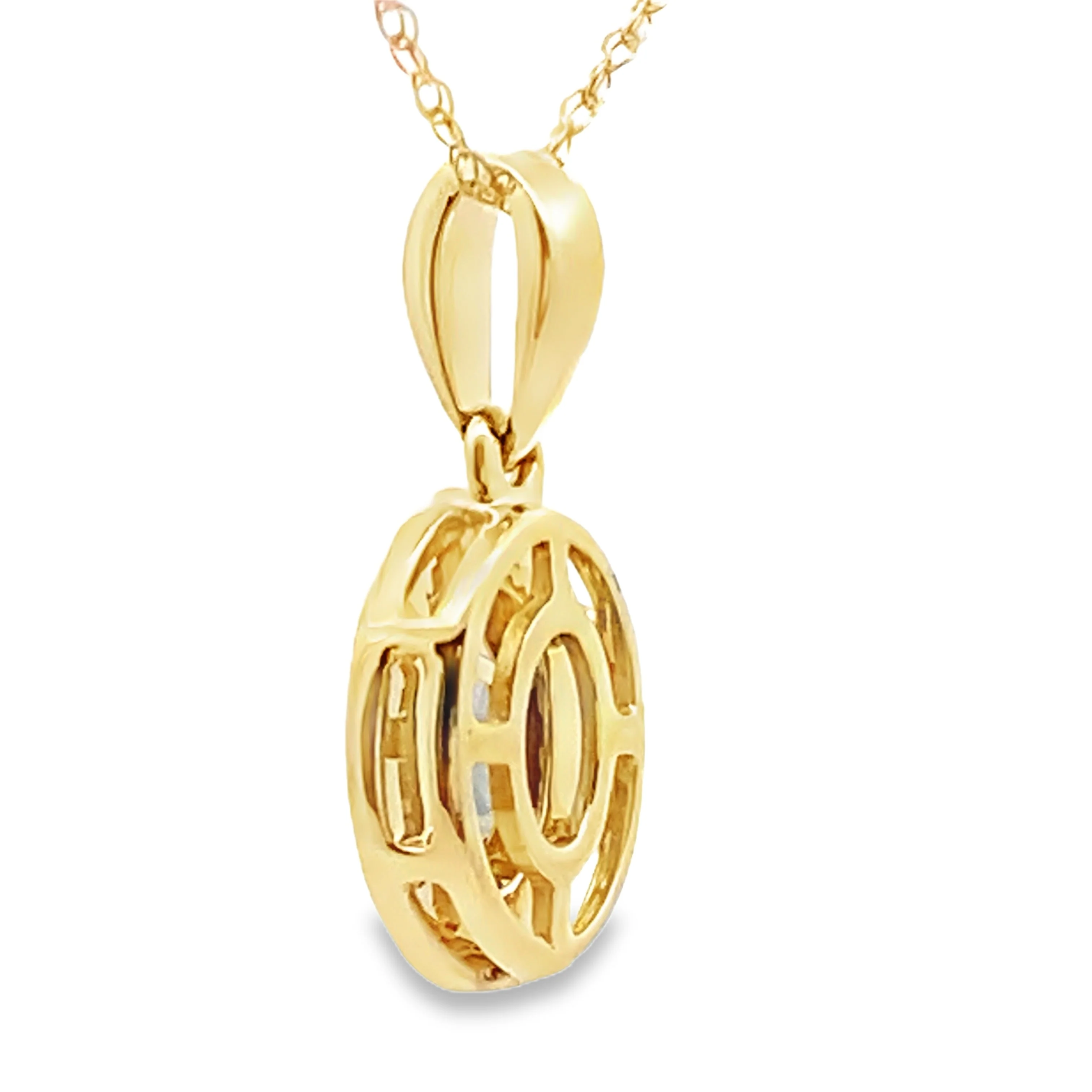 Mystic Fire Topaz Fashion Pendants 10KT Yellow Gold - Image 2