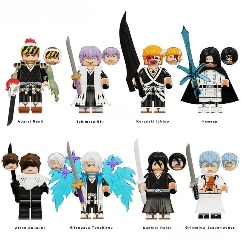 Naruto set of 8 Lego Anime Minifigures Custom Toys S6