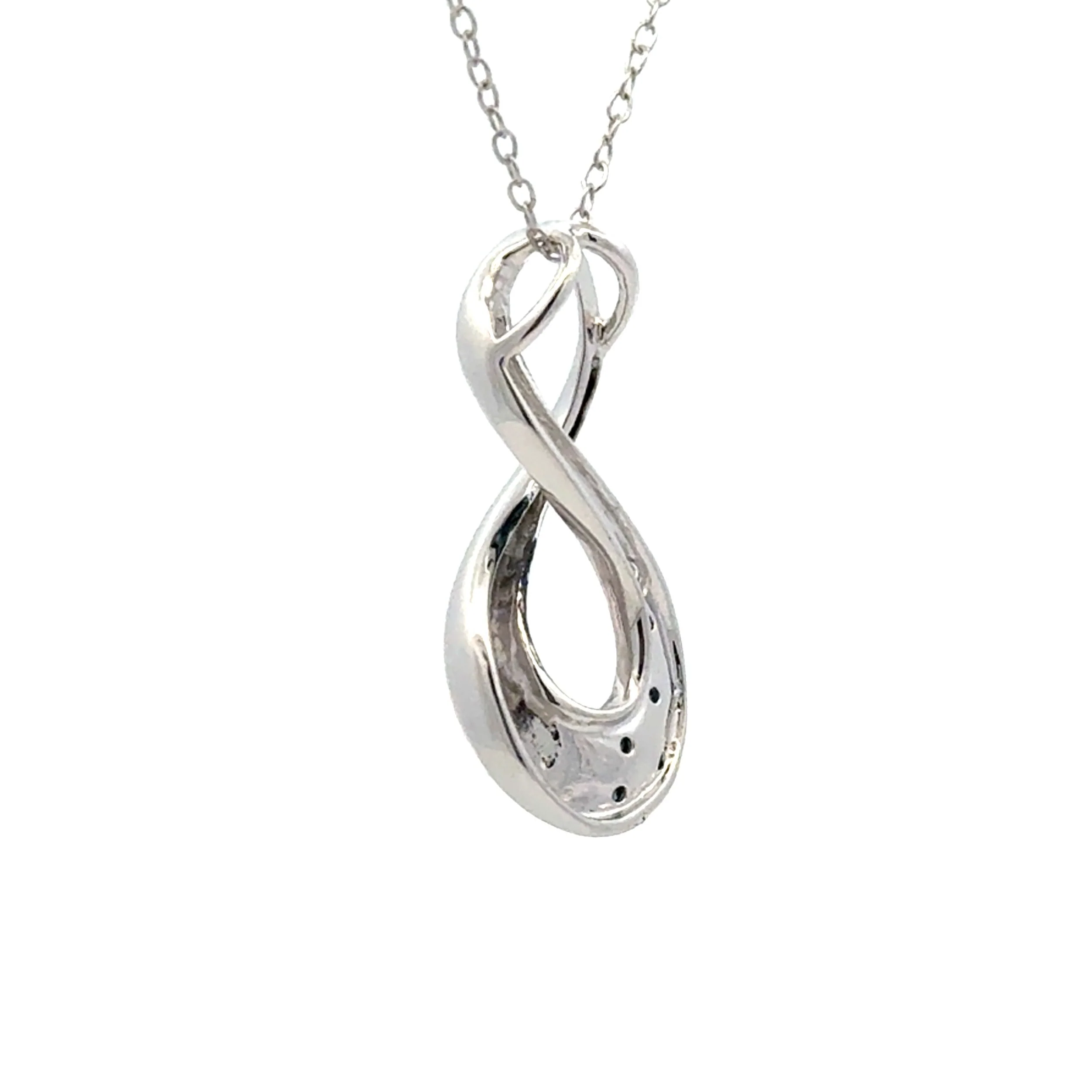 Natural .03ct Diamond Fashion Pendants Sterling Silver - Image 2