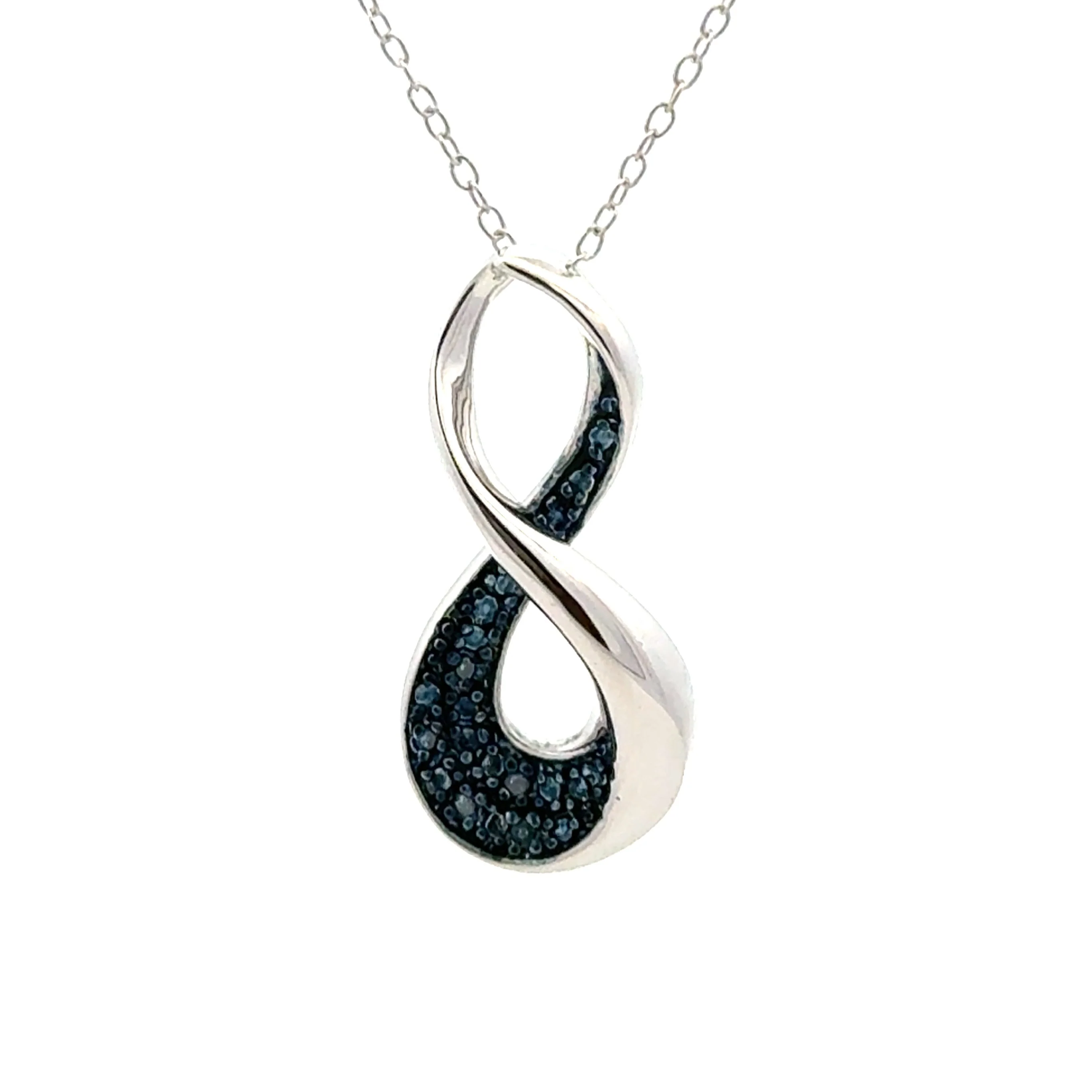 Natural .03ct Diamond Fashion Pendants Sterling Silver - Image 3