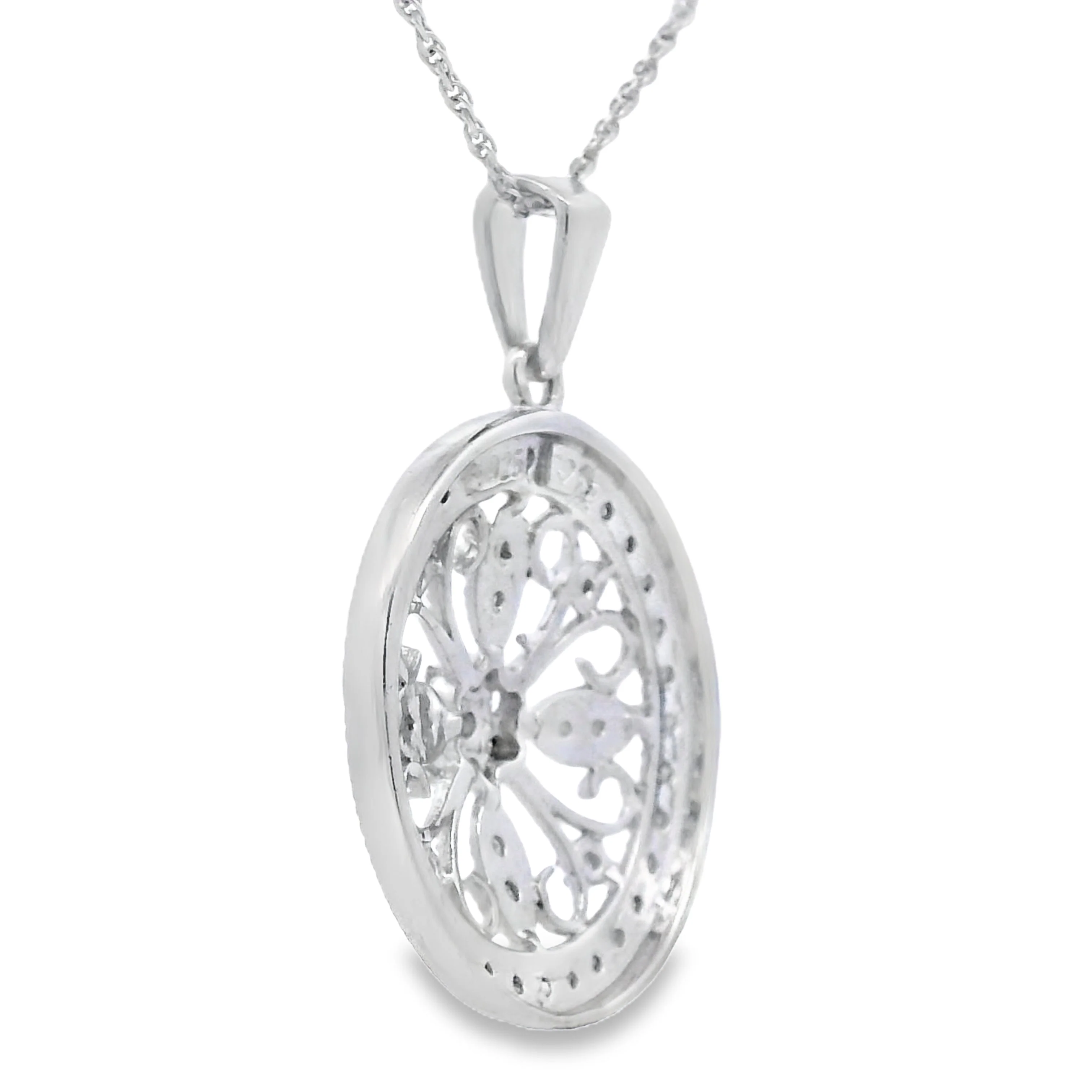 Natural .25ct Diamond Fashion Pendants Sterling Silver - Image 2
