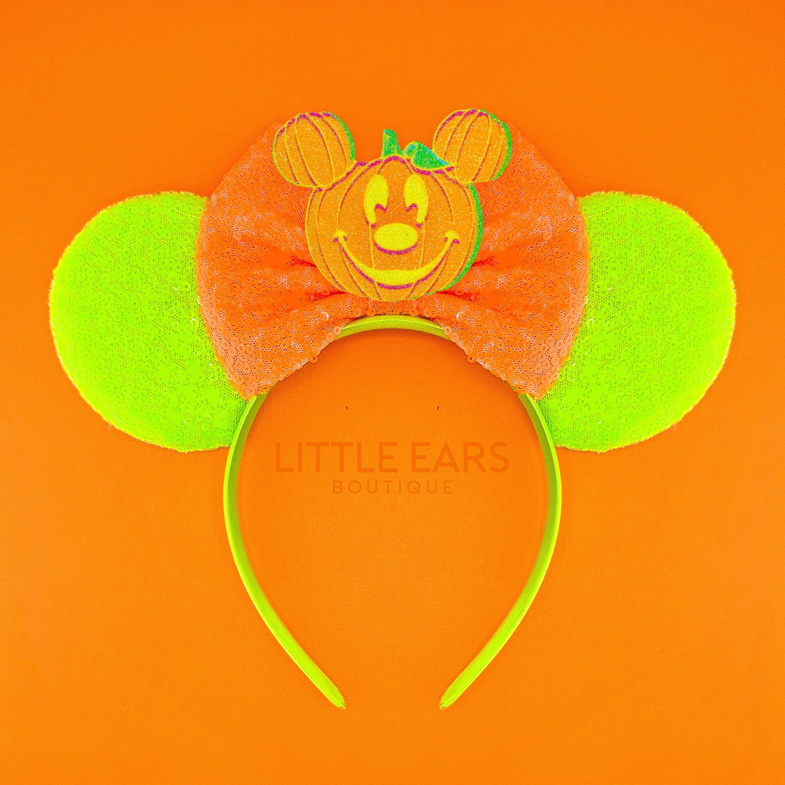 Neon Mickey Pumpkin Ears