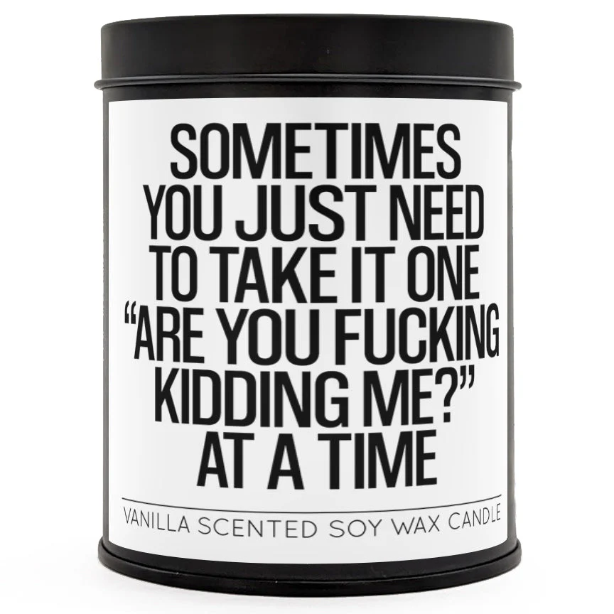 One "Are You F--king Kidding Me" at a Time Scented Candle