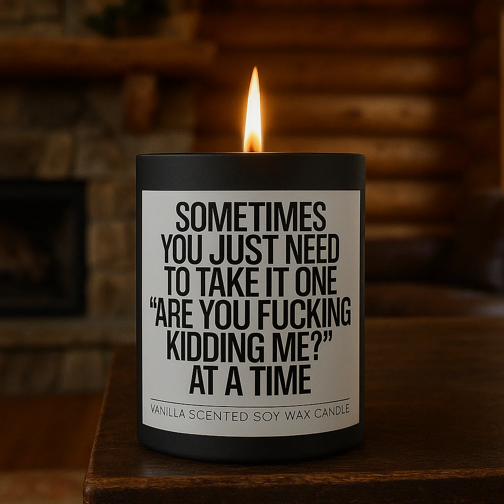 One "Are You F--king Kidding Me" at a Time Scented Candle - Image 2