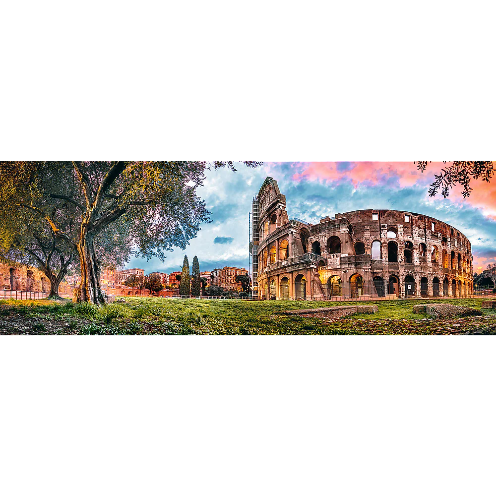Panorama 1000 Piece Jigsaw Puzzles, Colosseum at Dawn Puzzle, Rome, Italy and the Colosseum, Adult Puzzles, Trefl 29030 - Image 2