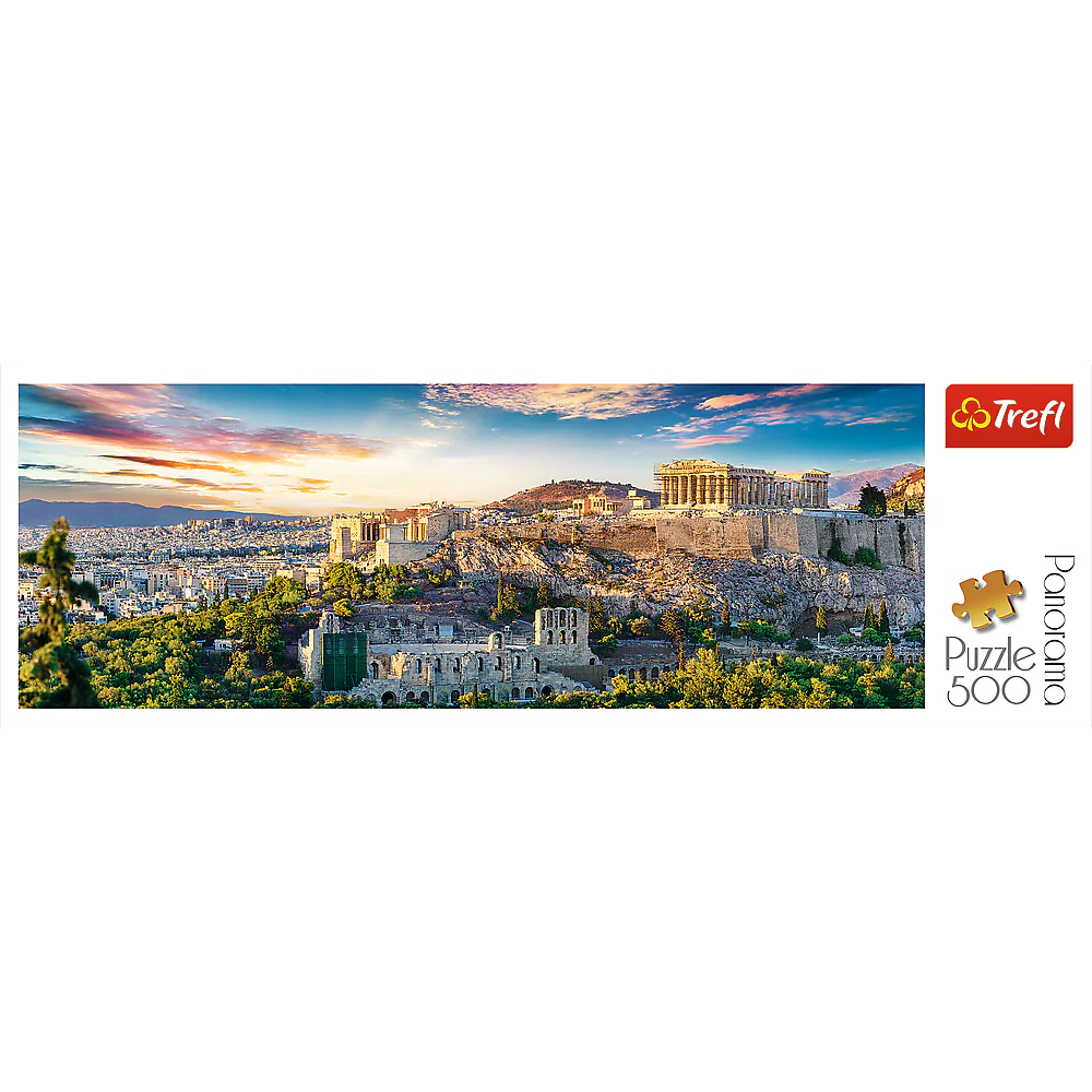 Panorama 500 Piece Jigsaw Puzzles, Acropolis, Athens Greece Puzzle, Parthenon Puzzle, Adult Puzzles, Trefl 29503 - Image 3