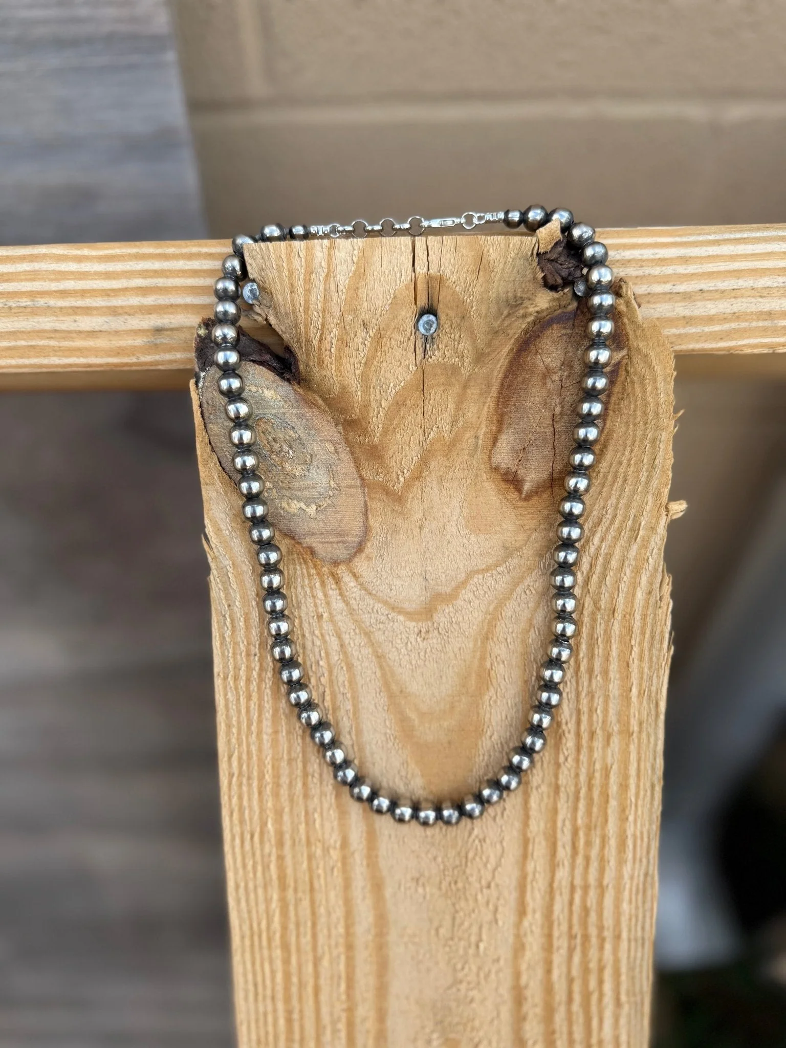 Pick your Size & Length - Silver Beads Necklace - Image 5
