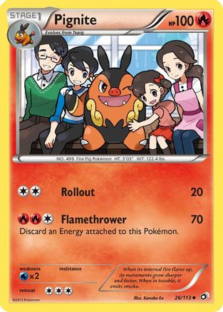 Pignite 026/113 - Legendary Treasures Reverse Holofoil