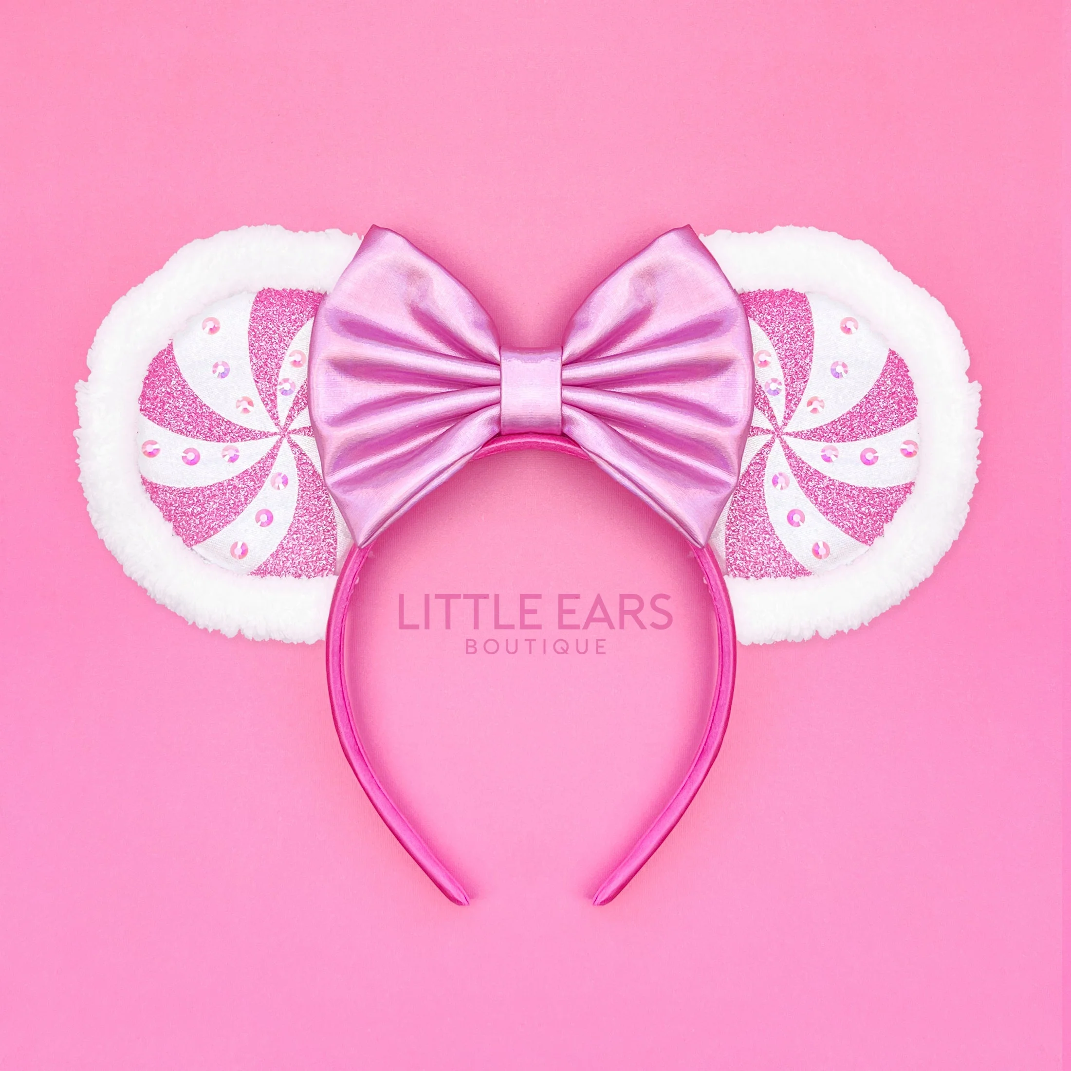 Pink Candycane Mickey Ears