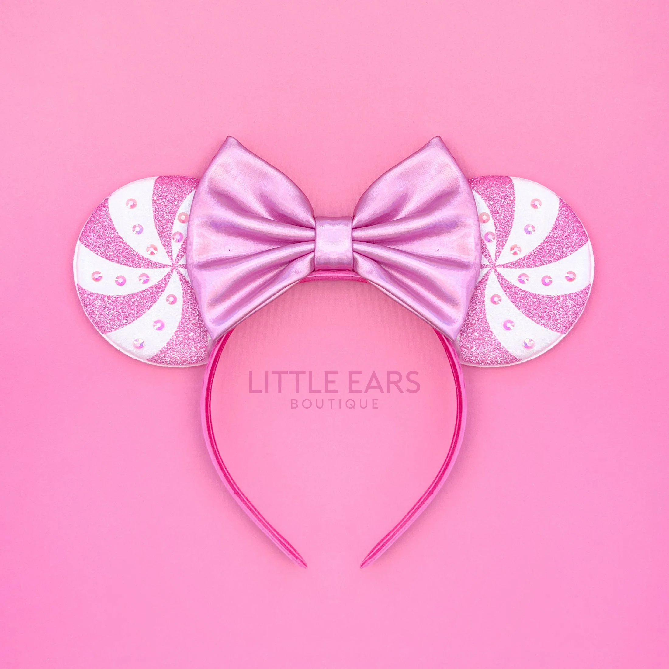Pink Candycane Mickey Ears