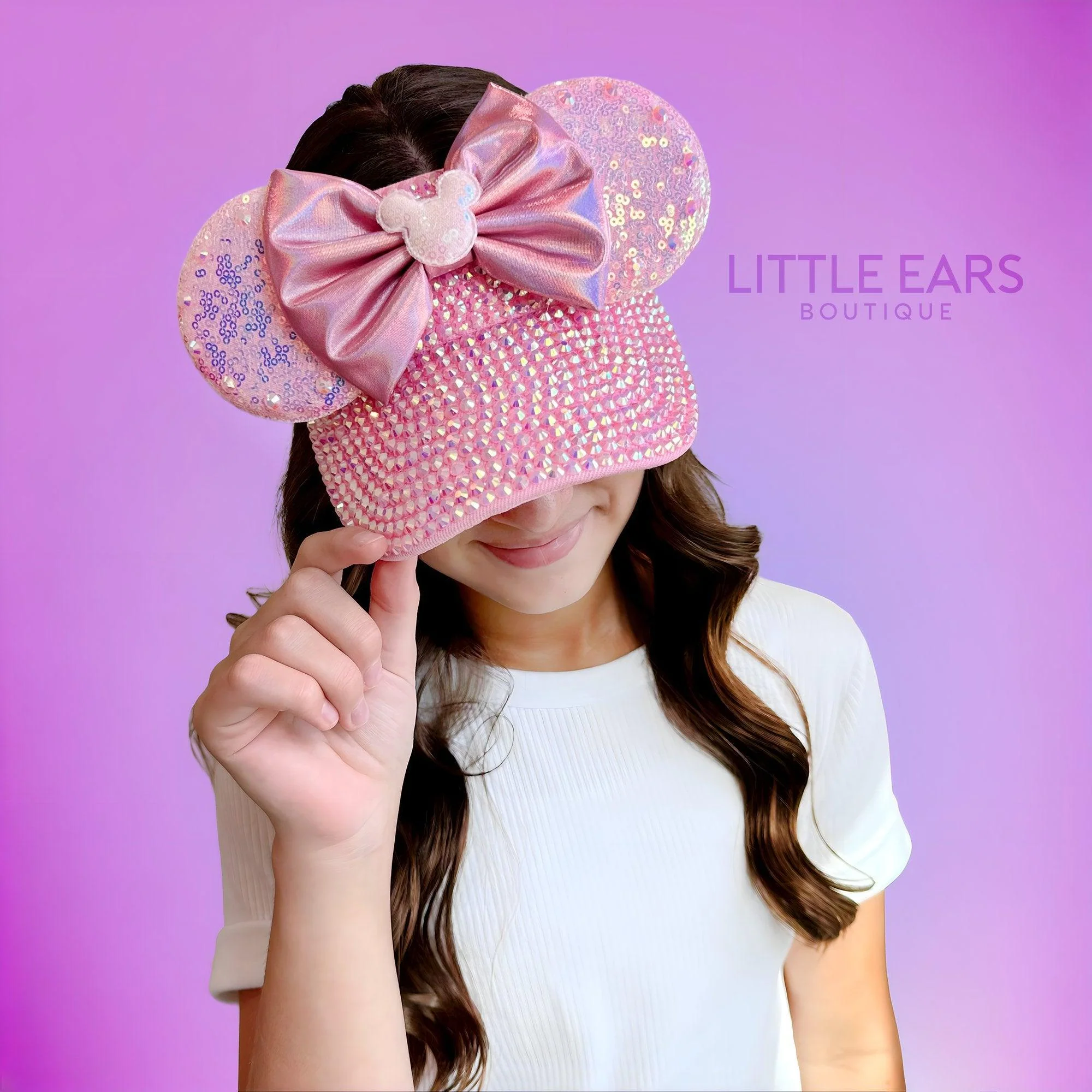 Pink Iridescent Mickey Visor - Image 3