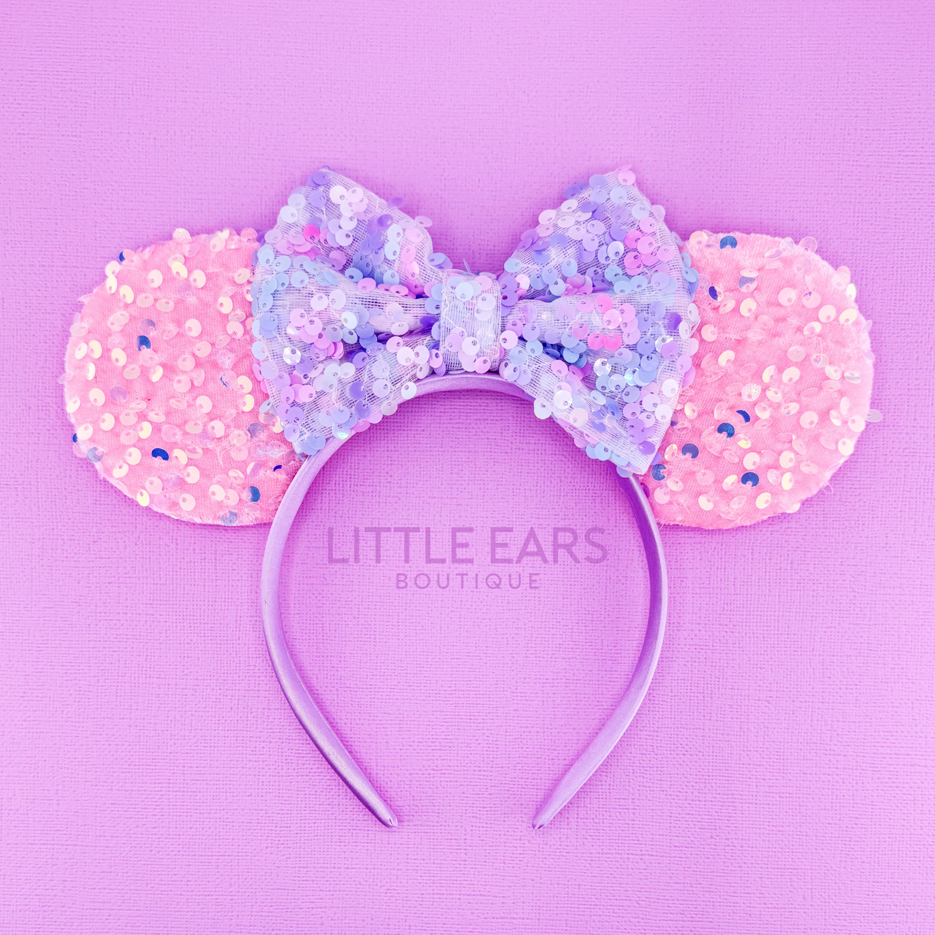 Pink & Purple Sequin Mickey Ears