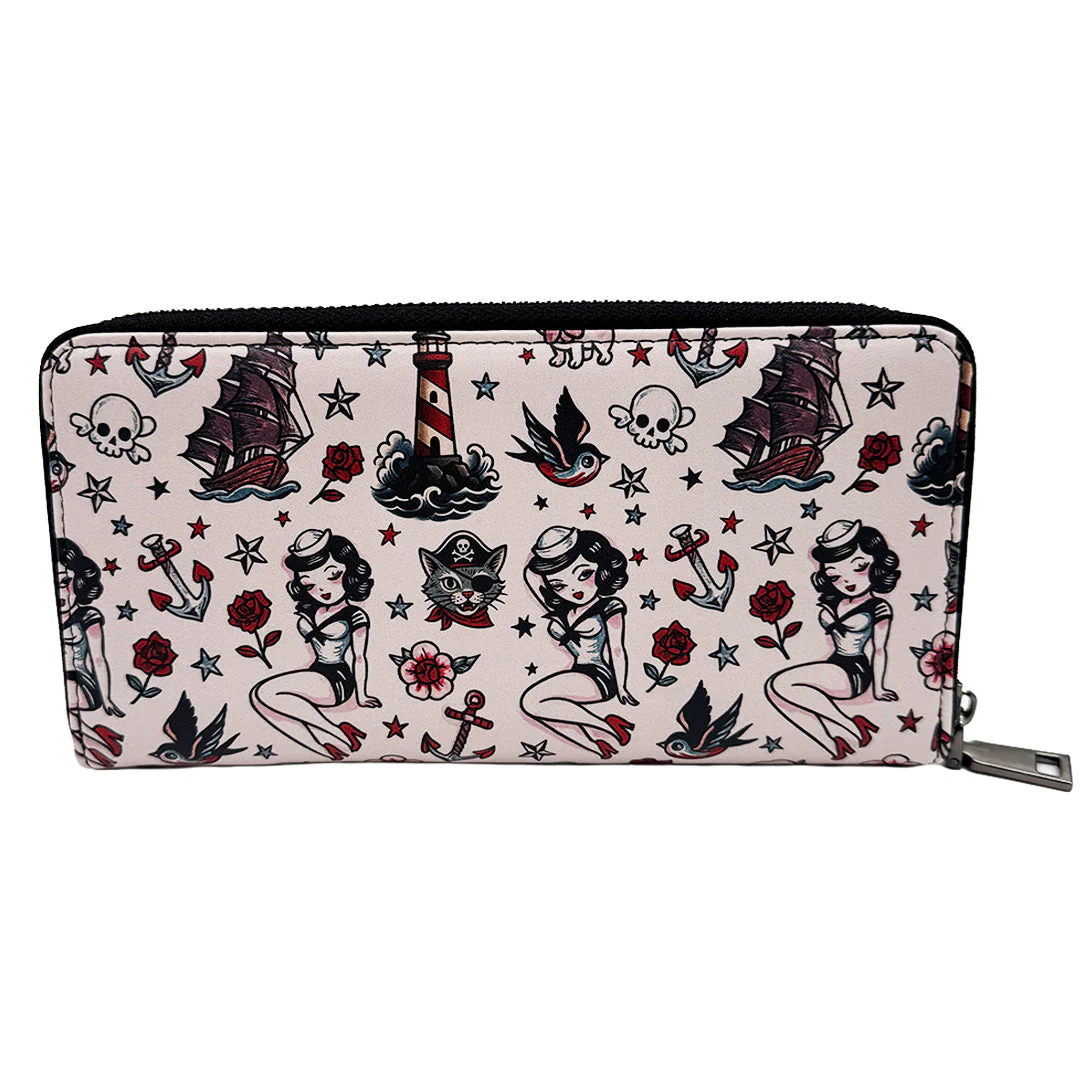 Pirate Cats and Sailor Things Clutch Handbag - Image 2