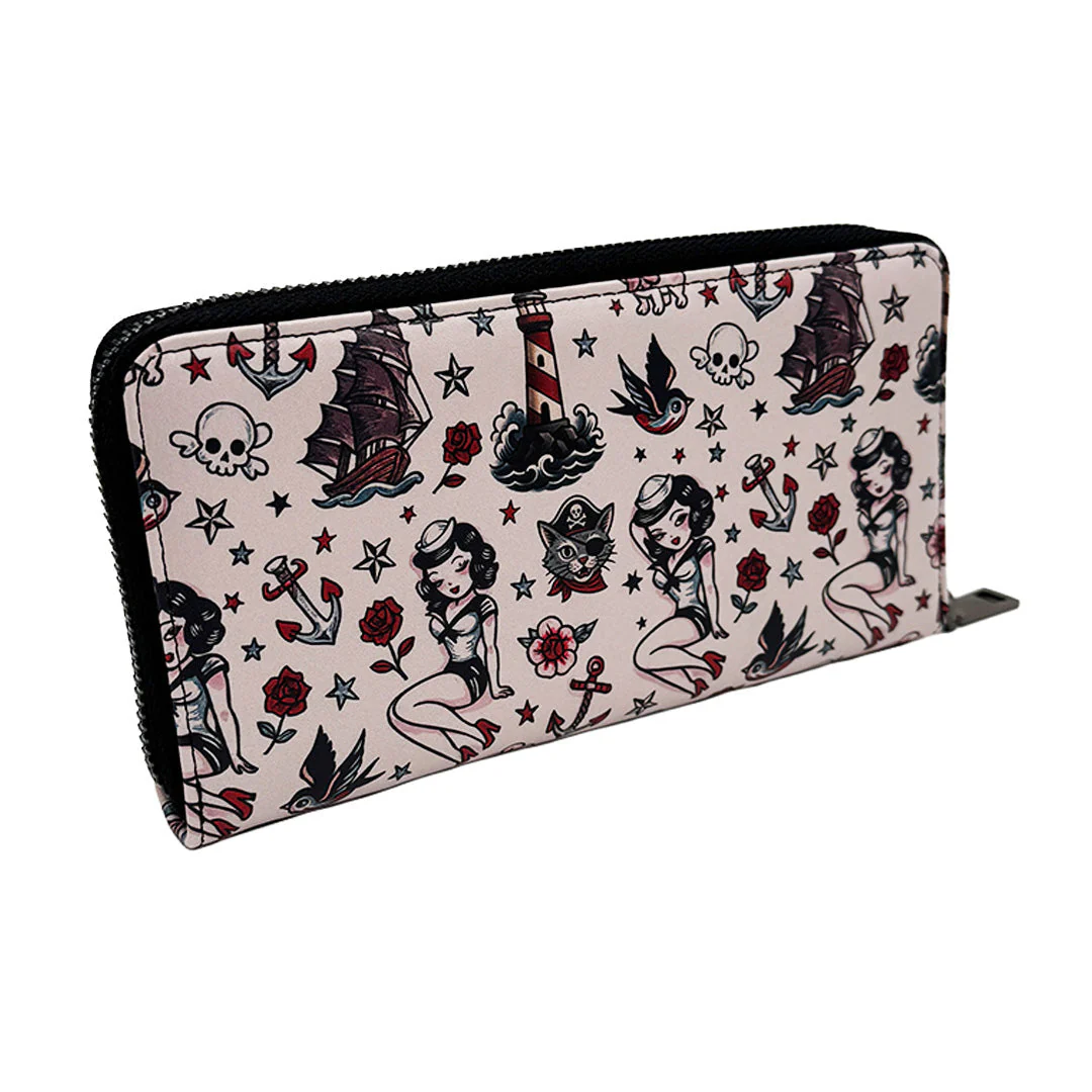 Pirate Cats and Sailor Things Clutch Handbag - Image 3